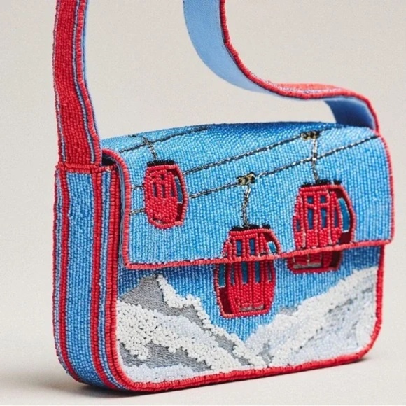 Anthropologie - The Fiona Beaded Bag: Winter Icon Edition, Ski Lift - Picture 2 of 4